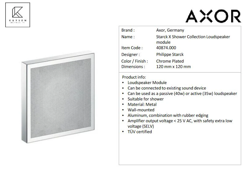 Axor Loudspeaker module, Chrome, 40874.000. - Image 2
