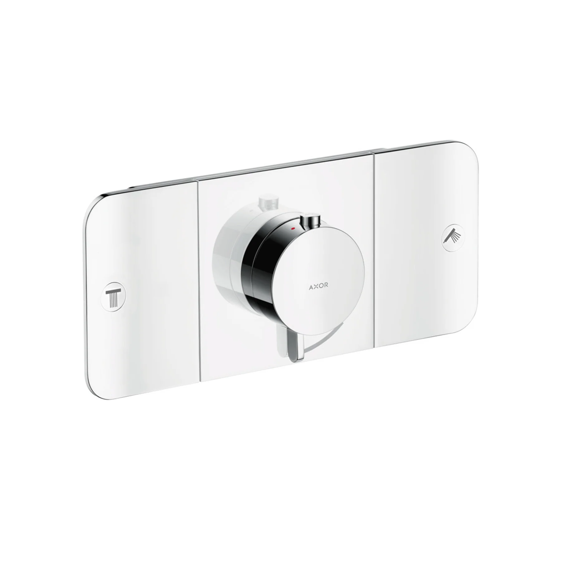Axor ONE Finish set of thermostat module for 2 outlets, Chrome 45712.000