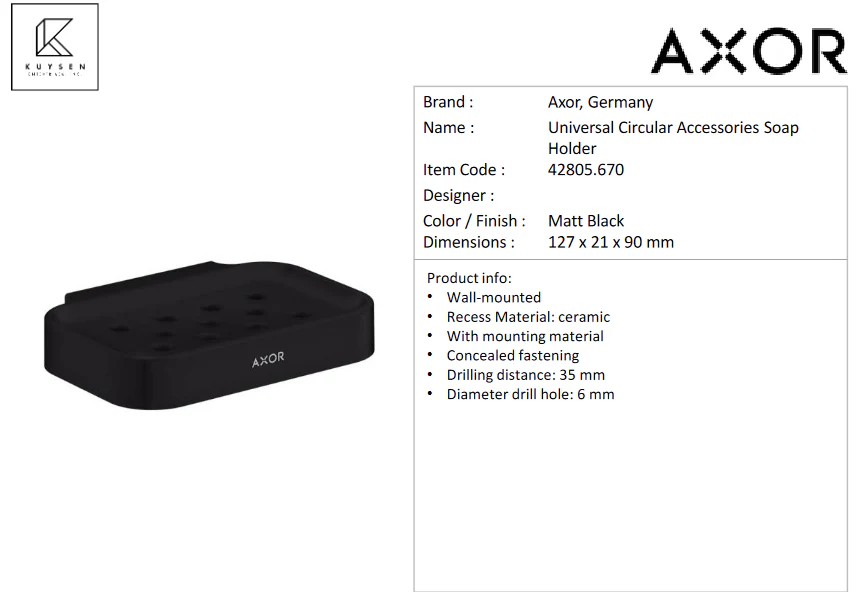 Axor Universal Circular soap dish matt black 42805.670 - Image 2