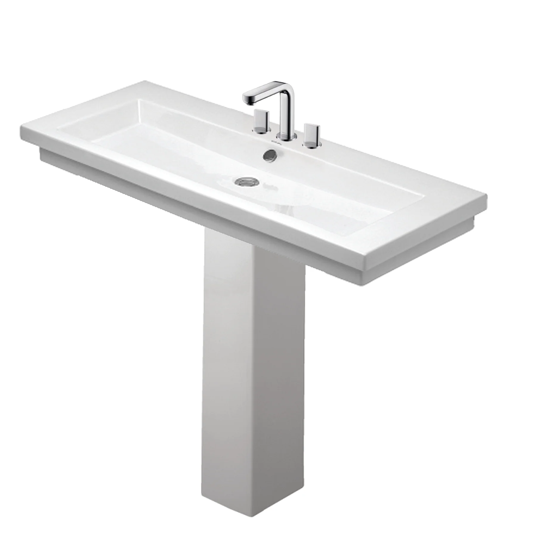 Duravit 2nd Floor Washbasin 3 tap hole with Pedestal 049112.00301 + 086319.0000