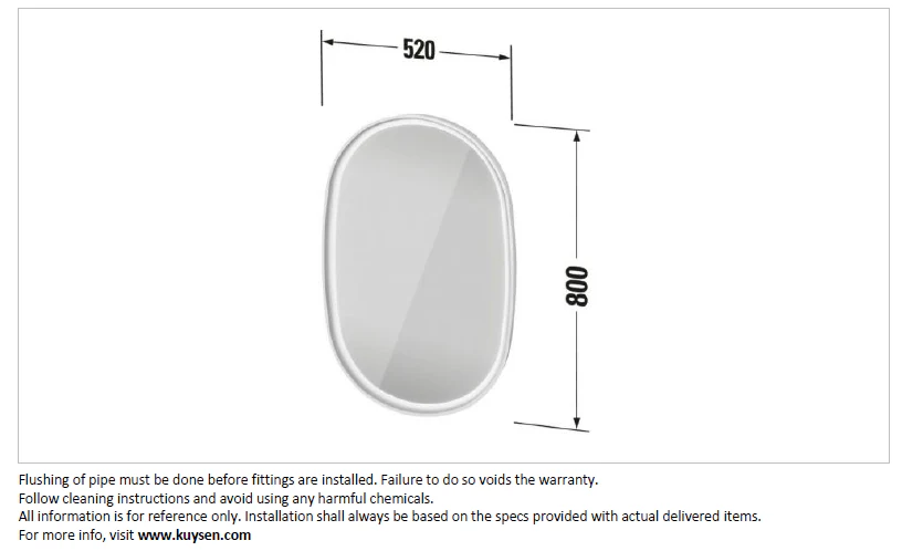 Duravit AURENA Mirror w/LED light AU7085.00.000010 - Image 3