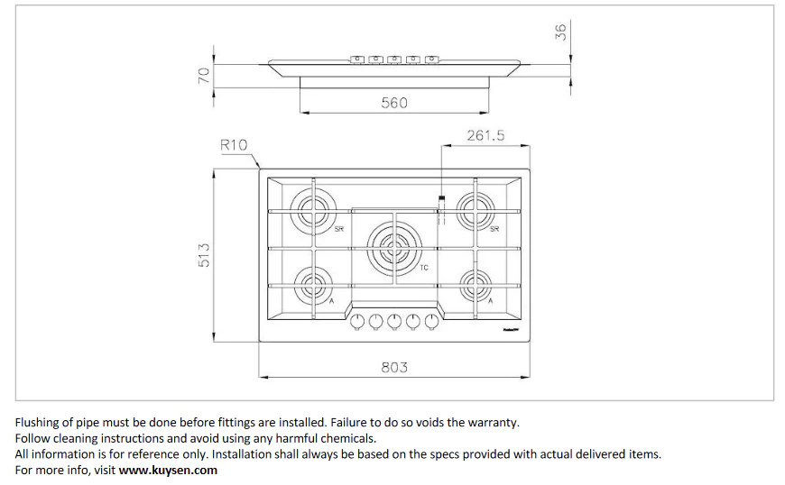 Foster KE gas hob gun metal 7601 632 - Image 3