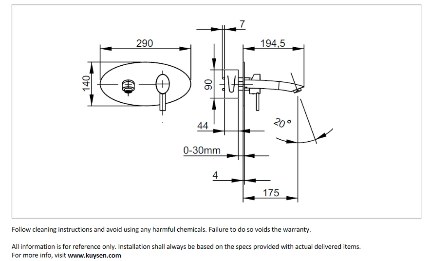 Frattini Brera Wall-mounted Basin Mixer 59034.00 - Image 3
