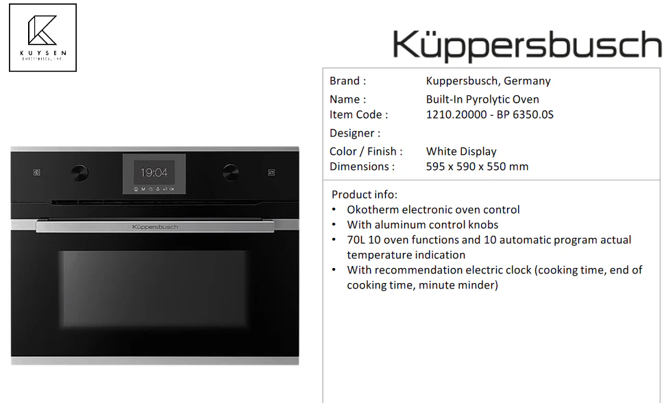 Kuppersbusch BP6350.0S oven with okotherm 1210.20000 + 1214.90011 - Image 2