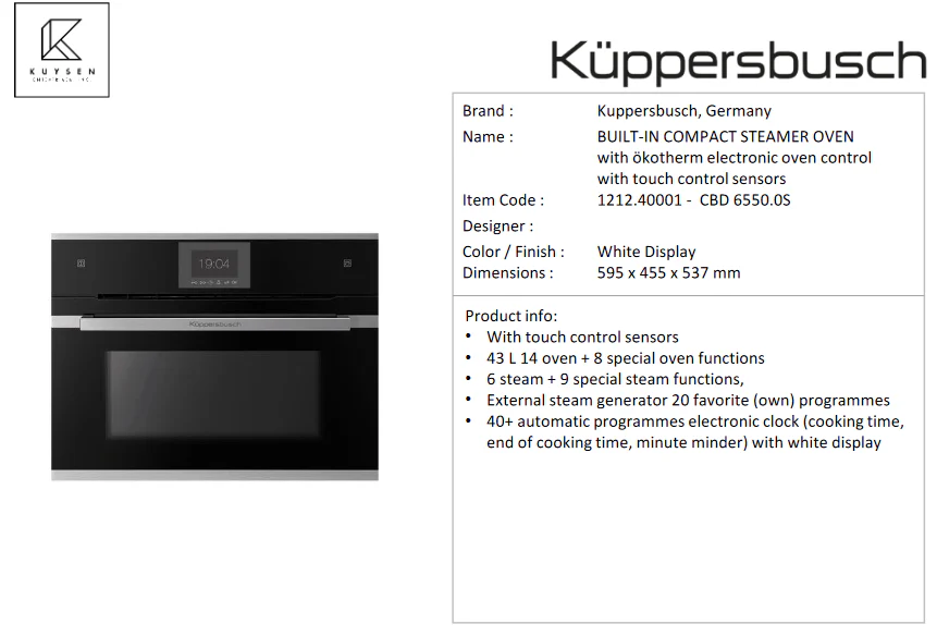 Kuppersbusch CBD6550.0S oven 1212.40001 + 1214.90011 - Image 2