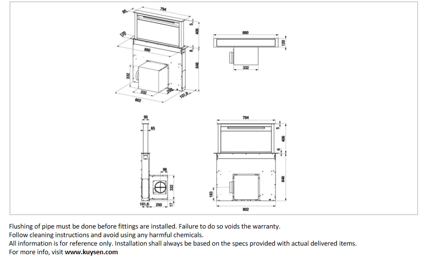 Kuppersbusch DD9840.0S downdraft hood 1231.60007 - Image 3