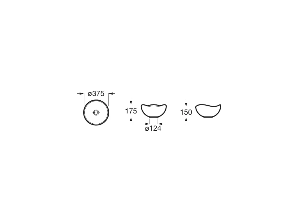 Roca Ohtake countertop basin 38x38x18cm A327A15000 - Image 3