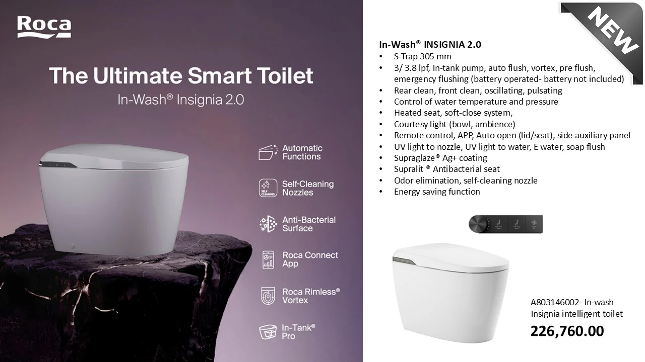 Roca In-wash Insignia 2.0 intelligent toilet A803146002 - Image 3